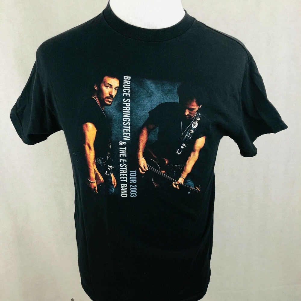 Bruce Springsteen E Street Concert T-Shirt Black Graphic 2003 Vintage Tee L